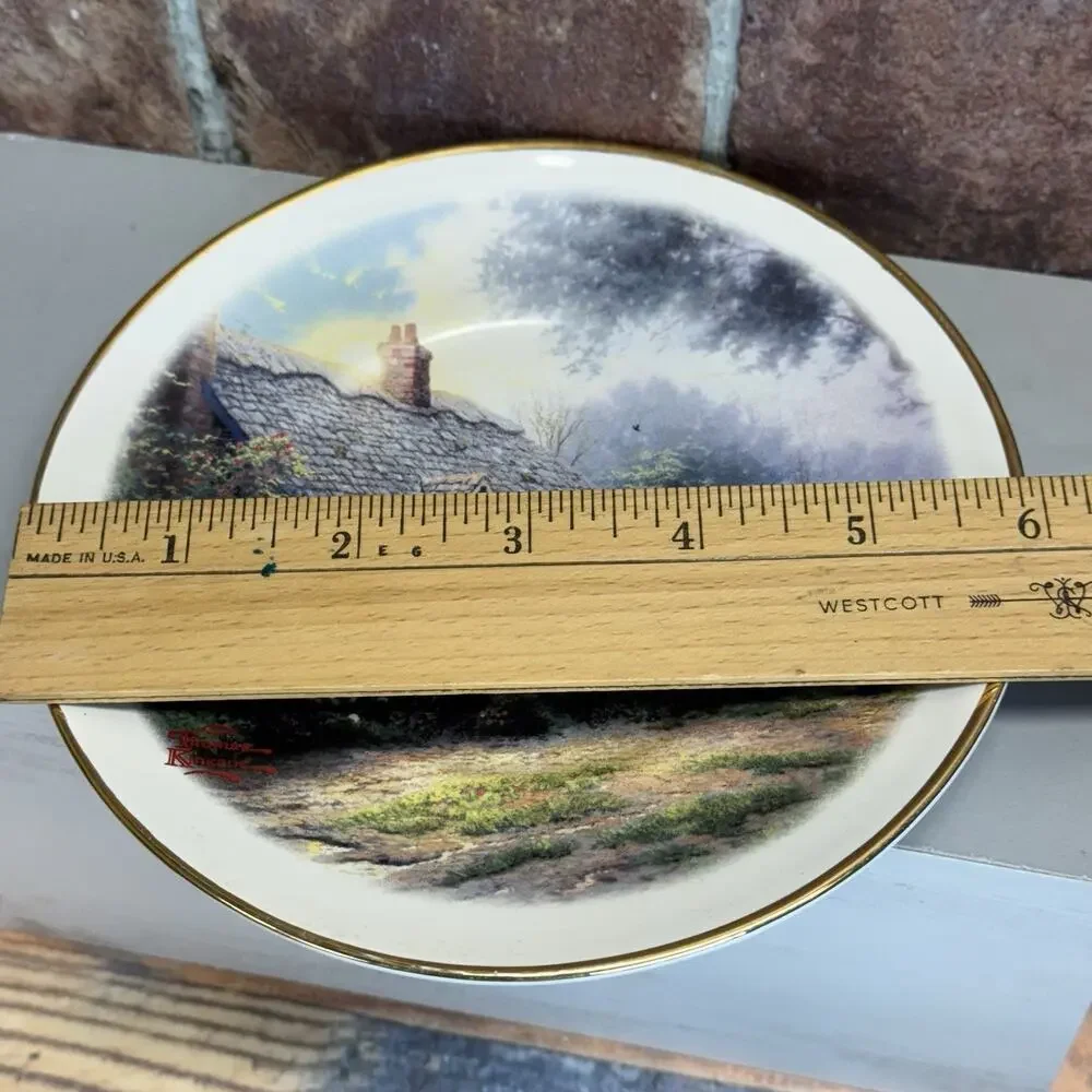 Thomas Kinkade “Moonlight‎ Cottage” Collectible Tea Cup Mug & Saucer Set